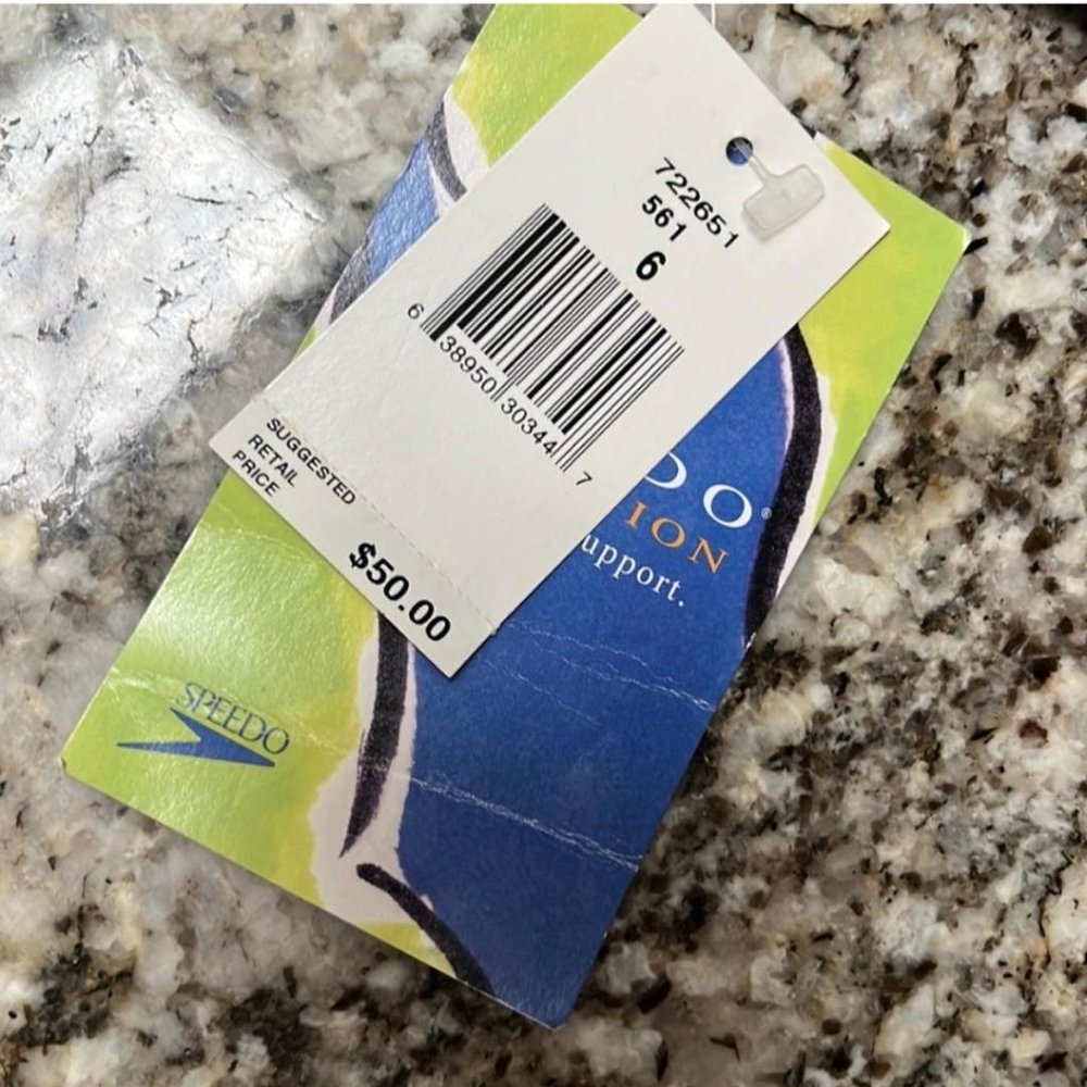 Speedo One Piece Bathing Suit Size 6 Blue NWT-New with Tags - Picture 4 of 5